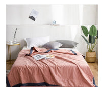 HKM-795603 Washed Cotton Summer Quilt - Lightweight, Breathable, Skin-Friendly Options