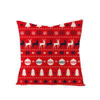 HKM-795731 Nordic Style Green Series Linen Christmas Pillow Cover, 45x45cm, Various Patterns