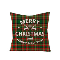 HKM-795731 Nordic Style Green Series Linen Christmas Pillow Cover, 45x45cm, Various Patterns