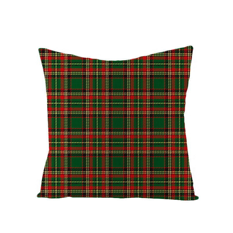 HKM-795731 Nordic Style Green Series Linen Christmas Pillow Cover, 45x45cm, Various Patterns