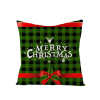 HKM-795731 Nordic Style Green Series Linen Christmas Pillow Cover, 45x45cm, Various Patterns