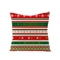 HKM-795731 Nordic Style Green Series Linen Christmas Pillow Cover, 45x45cm, Various Patterns