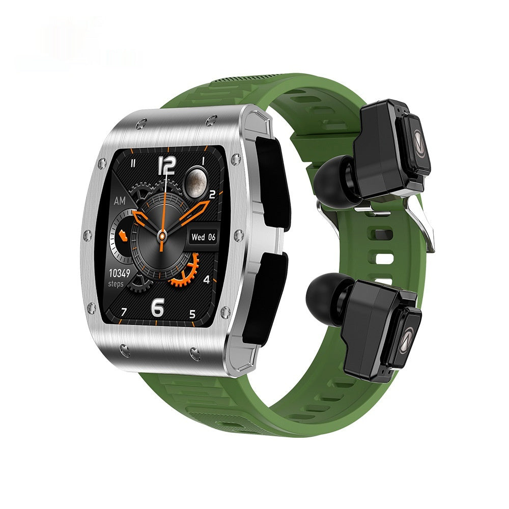 HKM-795795 2-in-1 Smart Watch with Bluetooth Calling, Waterproof, Heart Rate & Blood Pressure Monitoring, and Sleep Tracking