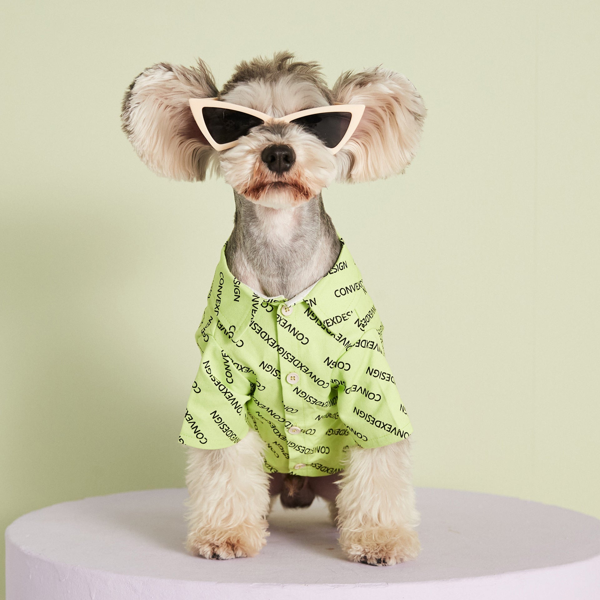 HKM-796051 Casual Cotton Dog Costume for Shiba Inu and Bichon - Black and Green Sizes S-XXL