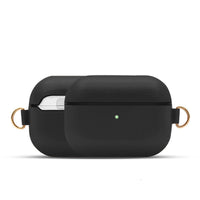 HKM-796179 Genuine Leather Protective Earphone Case with Metal Ring, Compatible with iPhone
