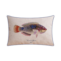 HKM-796243 Classical Seaweed Starfish Thick Cotton Linen Pillow Cover - Multiple Sizes Available