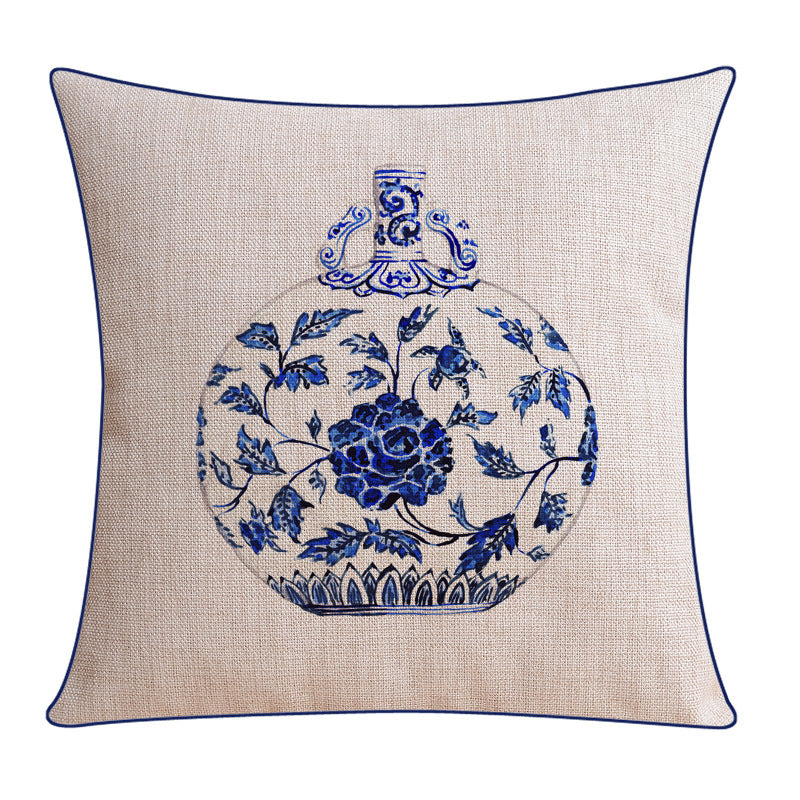 HKM-796243 Classical Seaweed Starfish Thick Cotton Linen Pillow Cover - Multiple Sizes Available