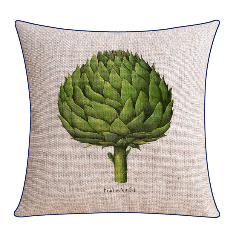 HKM-796243 Classical Seaweed Starfish Thick Cotton Linen Pillow Cover - Multiple Sizes Available
