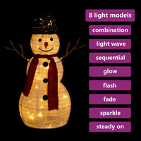 HKM-796243 LED Snowman Holiday Decoration - 60 cm with Multiple Lighting Effects