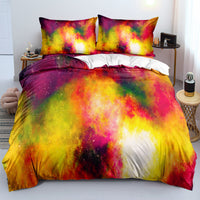 HKM-796435 Cartoon Anime Digital Printed Three-Piece Bedding Set in Yellow