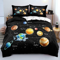 HKM-796435 Cartoon Anime Digital Printed Three-Piece Bedding Set in Yellow