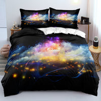 HKM-796435 Cartoon Anime Digital Printed Three-Piece Bedding Set in Yellow