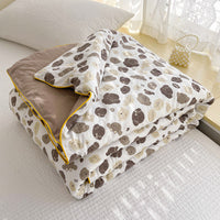 HKM-796435 Washed Cotton Double-layer Summer Quilt with Soybean Fiber Filling, 3 Sizes Available