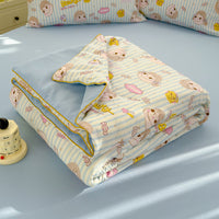 HKM-796435 Washed Cotton Double-layer Summer Quilt with Soybean Fiber Filling, 3 Sizes Available