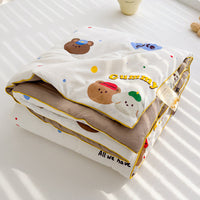 HKM-796435 Washed Cotton Double-layer Summer Quilt with Soybean Fiber Filling, 3 Sizes Available