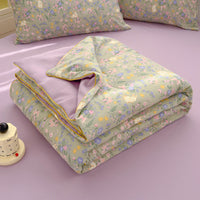 HKM-796435 Washed Cotton Double-layer Summer Quilt with Soybean Fiber Filling, 3 Sizes Available