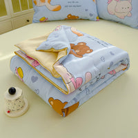 HKM-796435 Washed Cotton Double-layer Summer Quilt with Soybean Fiber Filling, 3 Sizes Available