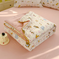 HKM-796435 Washed Cotton Double-layer Summer Quilt with Soybean Fiber Filling, 3 Sizes Available