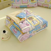 HKM-796435 Washed Cotton Double-layer Summer Quilt with Soybean Fiber Filling, 3 Sizes Available