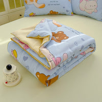 HKM-796435 Washed Cotton Double-layer Summer Quilt with Soybean Fiber Filling, 3 Sizes Available