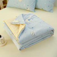 HKM-796435 Washed Cotton Double-layer Summer Quilt with Soybean Fiber Filling, 3 Sizes Available