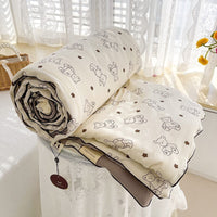 HKM-796435 Washed Cotton Double-layer Summer Quilt with Soybean Fiber Filling, 3 Sizes Available
