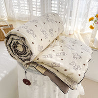 HKM-796435 Washed Cotton Double-layer Summer Quilt with Soybean Fiber Filling, 3 Sizes Available