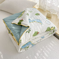HKM-796435 Washed Cotton Double-layer Summer Quilt with Soybean Fiber Filling, 3 Sizes Available