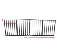 HKM-796627 Pet Gate for Doorways - Lightweight, Foldable Barrier in Dark Brown Wood