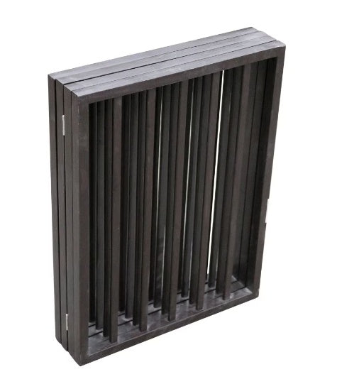 HKM-796627 Pet Gate for Doorways - Lightweight, Foldable Barrier in Dark Brown Wood