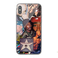 HKM-796691 2Pac Inspired Hip Hop Silicone Phone Case for Samsung - Reinforced Corners, Camera Protection