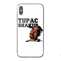 HKM-796691 2Pac Inspired Hip Hop Silicone Phone Case for Samsung - Reinforced Corners, Camera Protection