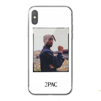HKM-796691 2Pac Inspired Hip Hop Silicone Phone Case for Samsung - Reinforced Corners, Camera Protection