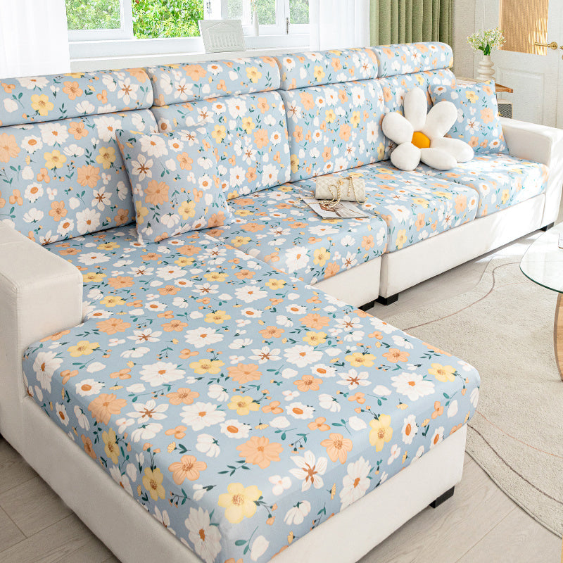 HKM-796755 Fashionable Ice Silk Sofa Cover with Various Print Designs and Size Options