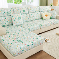 HKM-796755 Fashionable Ice Silk Sofa Cover with Various Print Designs and Size Options