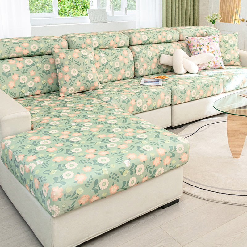 HKM-796755 Fashionable Ice Silk Sofa Cover with Various Print Designs and Size Options
