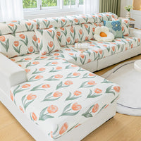 HKM-796755 Fashionable Ice Silk Sofa Cover with Various Print Designs and Size Options
