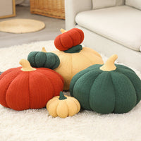 HKM-796755 Pumpkin Round Silk Plush Pillow in Various Colors and Sizes