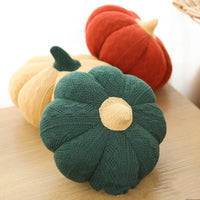 HKM-796755 Pumpkin Round Silk Plush Pillow in Various Colors and Sizes