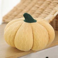 HKM-796755 Pumpkin Round Silk Plush Pillow in Various Colors and Sizes