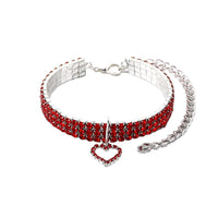 HKM-797139 Three-row Stretch Pet Rhinestone Necklace Cat Dog Collar