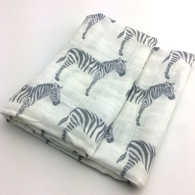 HKM-797267 Cotton Gauze Baby Quilt - Soft 60x60cm Wrap in Multiple Colors