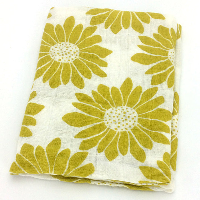 HKM-797267 Cotton Gauze Baby Quilt - Soft 60x60cm Wrap in Multiple Colors