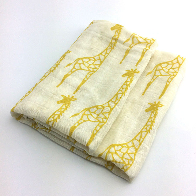HKM-797267 Cotton Gauze Baby Quilt - Soft 60x60cm Wrap in Multiple Colors