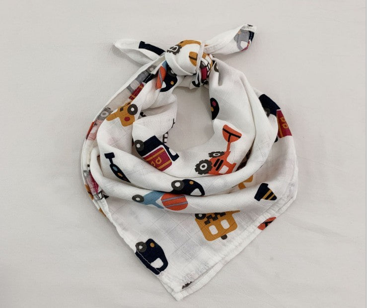 HKM-797267 Cotton Gauze Baby Quilt - Soft 60x60cm Wrap in Multiple Colors
