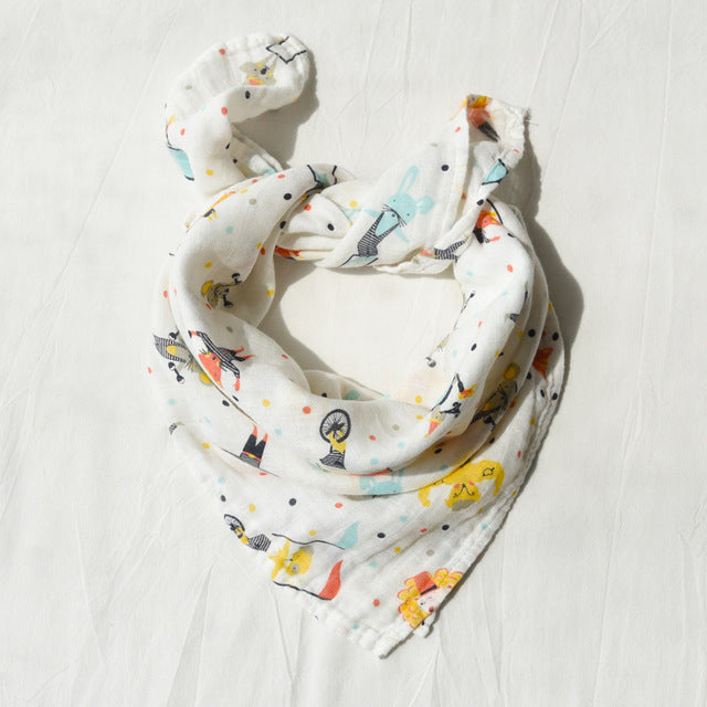 HKM-797267 Cotton Gauze Baby Quilt - Soft 60x60cm Wrap in Multiple Colors