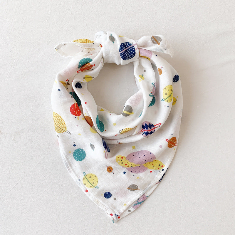 HKM-797267 Cotton Gauze Baby Quilt - Soft 60x60cm Wrap in Multiple Colors