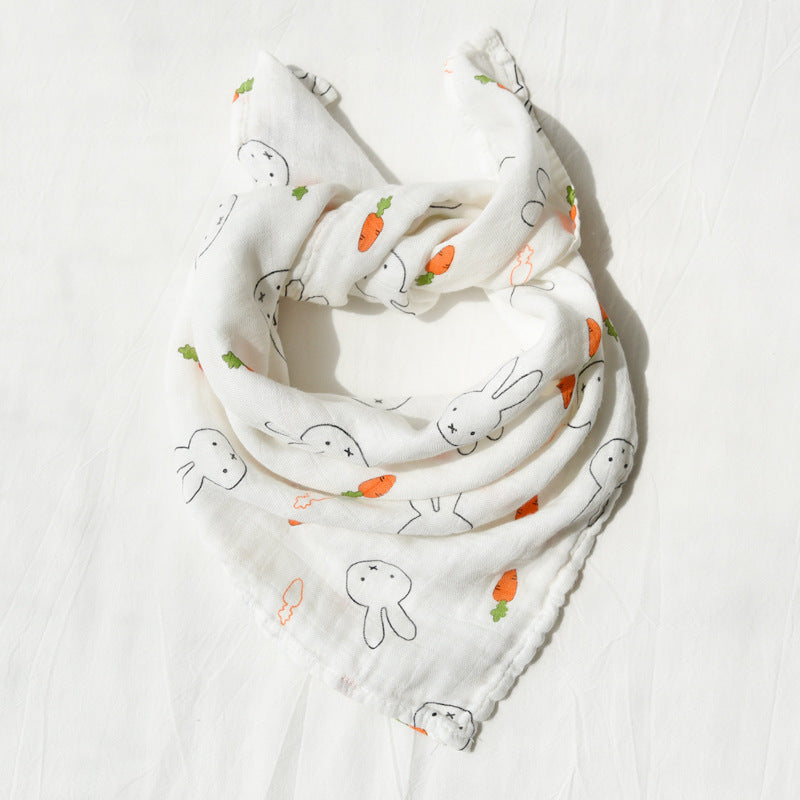 HKM-797267 Cotton Gauze Baby Quilt - Soft 60x60cm Wrap in Multiple Colors