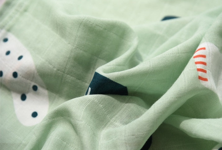 HKM-797267 Cotton Gauze Baby Quilt - Soft 60x60cm Wrap in Multiple Colors