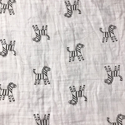 HKM-797267 Cotton Gauze Baby Quilt - Soft 60x60cm Wrap in Multiple Colors